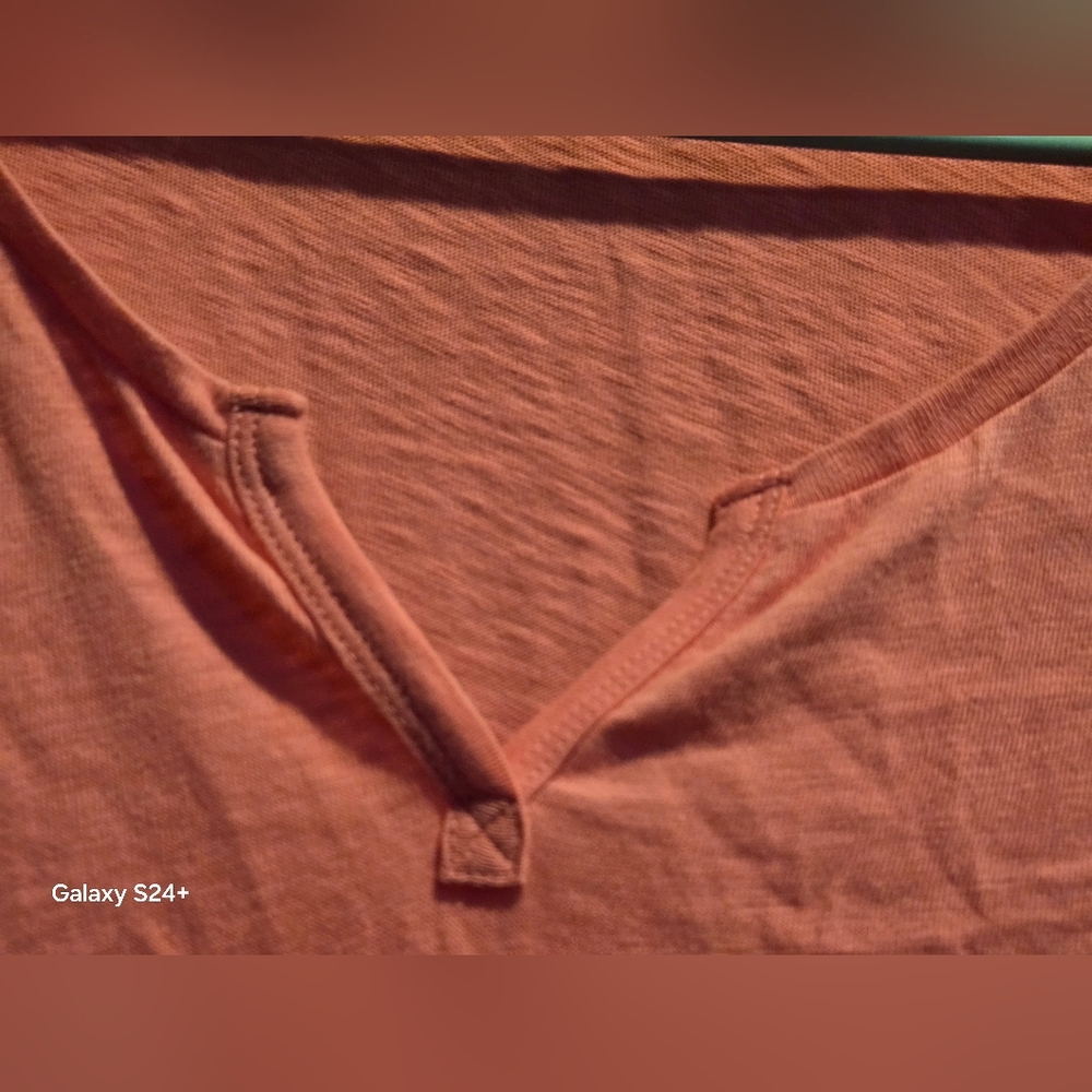 Pink V-Neck Long Sleeve Top - Picture 6 of 13